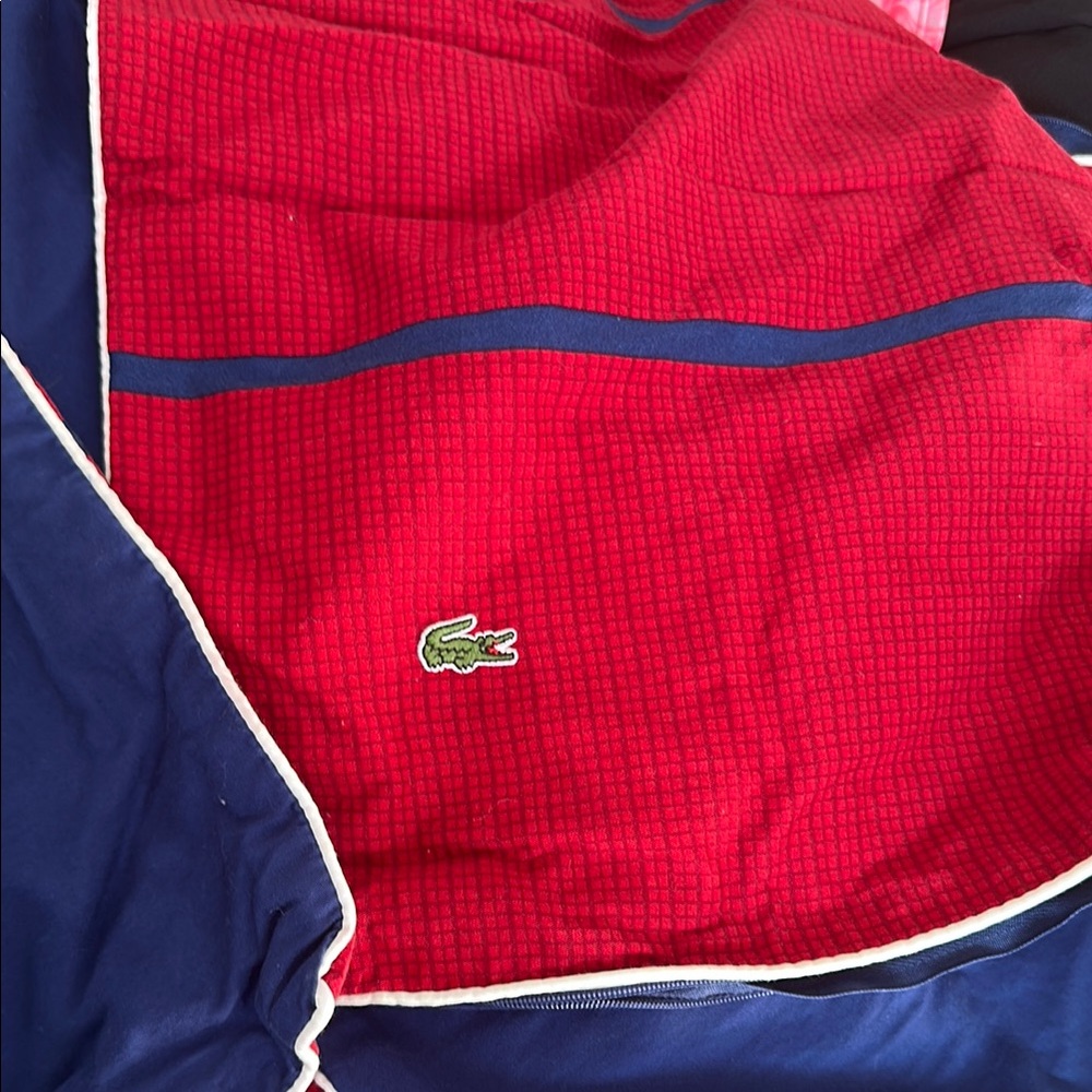 Lacoste Red and Blue Blanket